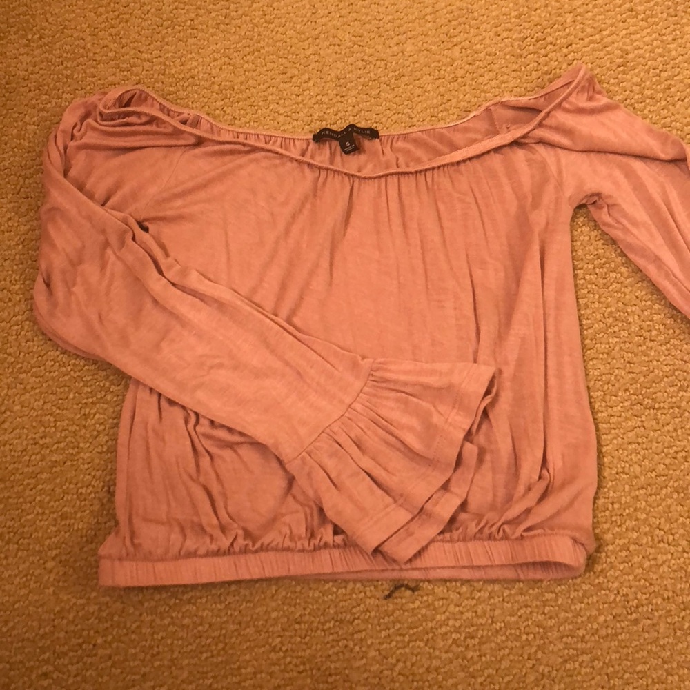 Blush off-the-shoulder top